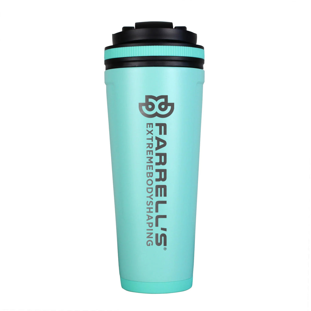 Black Insulated 36oz Protein Shaker Bottle