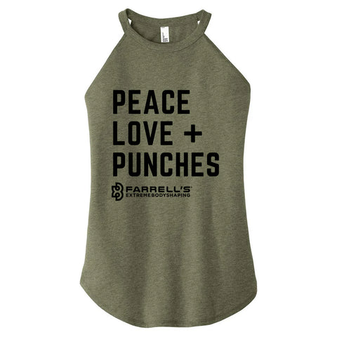 FARRELL'S PEACE, LOVE + PUNCHES WOMEN'S ROCKER TANK