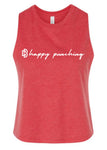 XB HAPPY PUNCHING WOMEN'S RACERBACK CROPPED TANK