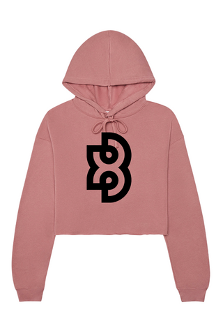 XB WOMEN'S CROPPED FLEECE HOODIE - LARGE LOGO